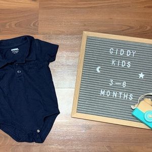Navy Polo Onesie
